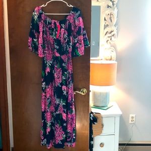 Lilly Brand New w/tags—Pink, green & blue “Lilly Pulitzer”Dress 👗 long-